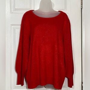 Red Women's Sweater made by Jacklyn Smith size xxl